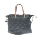 russet ラシット 2WAYバッグ 良好 チャコールグレー ナイロン キルティング レディース 多機能 bag 鞄 【中古】