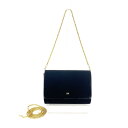 HANAE MORI ハナエモリ ショルダーバッグ 新品同様 ブラック ベロア HMロゴ レディース 肩掛け 斜め掛け bag 鞄 【中古】