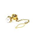 MIKIMOTO ミキモト K14タイピン 良好 ゴールドカラー K14YG メンズ 総重量:1.5g パール:7mm フォーマル ジュエリー 【中古】