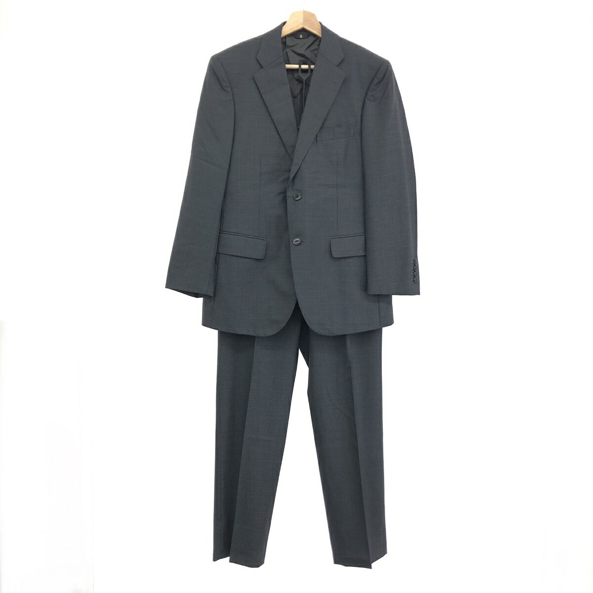 LANVIN COLLECTION ランバン 2Bスーツ 2Bスーツ サイズ:48 グレー 総柄/サイドベンツ/ウール メンズ 総柄 サイドベンツ 【中古】