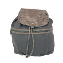 Andrea Rossi アンドレアロッシ リュック ブラウン ナイロン クロコ型押し レディース リュックサック バックパック bag 鞄 【中古】