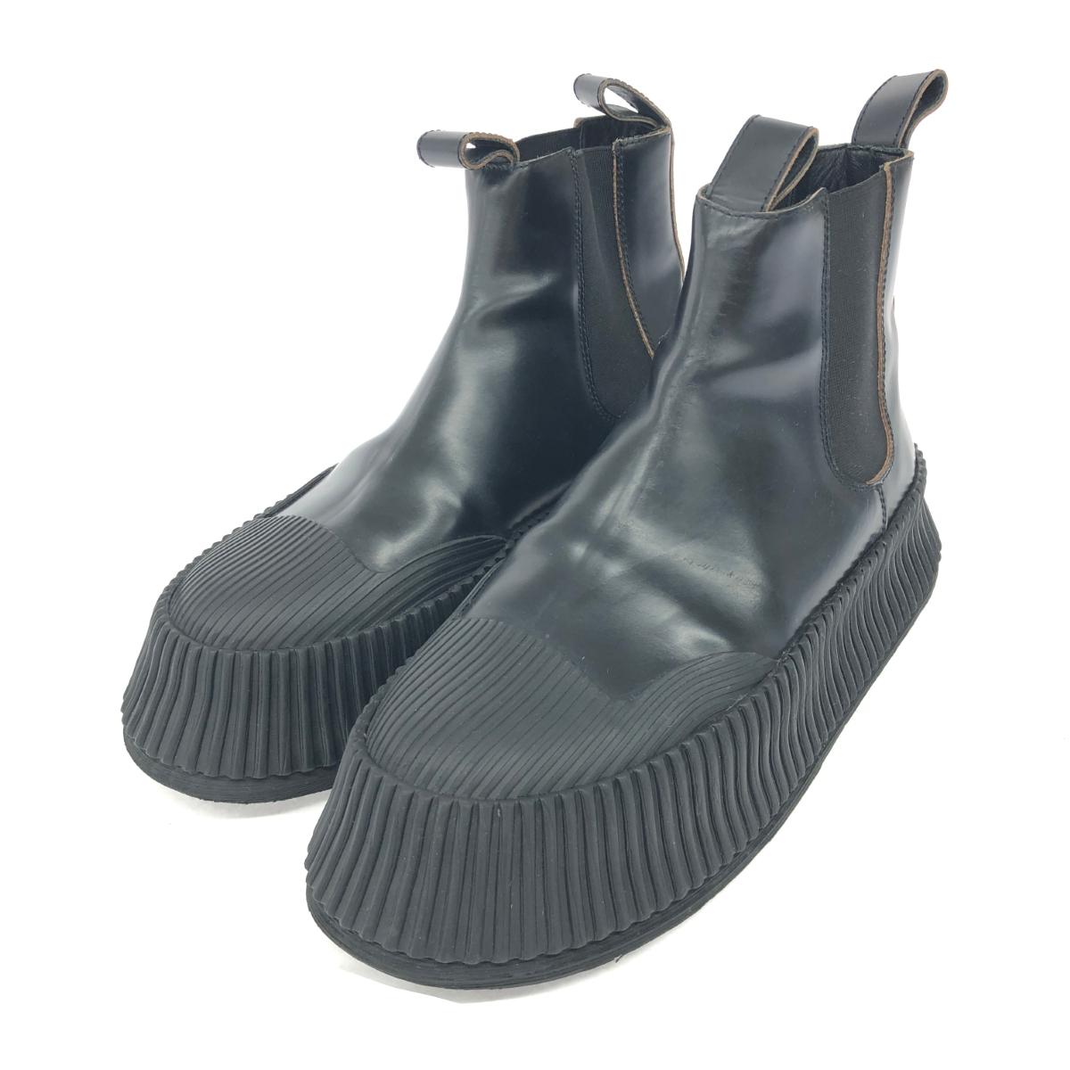 JIL SANDER ジルサンダー サイドゴア ブーツ 40 ブラック メンズ 靴 シューズ boots ワークブーツ 【中古】