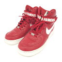 SUPREME×Nike シュプリーム×ナイキ エアフォース1ハイ ワールドフェイマス スニーカー 27.0 レッド メンズ 靴 シューズ sneakers 【...