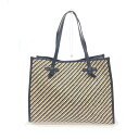 GIANNI CHIARINI ジャンニキアリーニ マッチェラ トートバッグ ベージュ×ブラック ストロー 編み込み レディース bag 鞄 【中古】