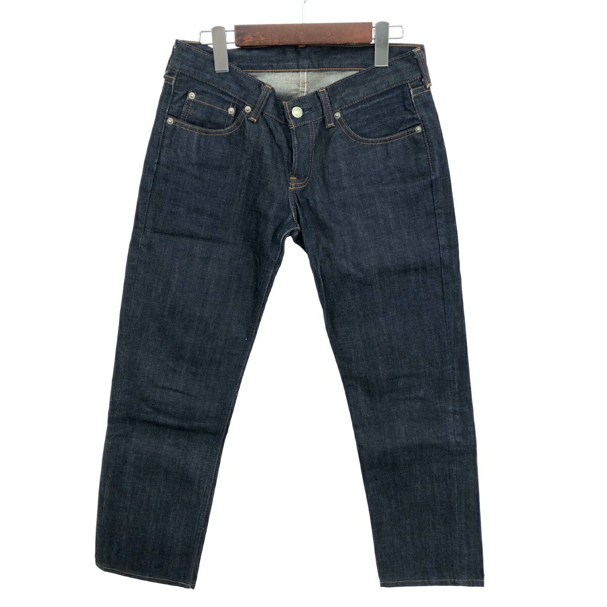 LEVI`S リーバイス 599 スーパーローライズ デニム パンツ 美品 サイズ:30 ネイビー メンズ 廃盤 ボトムス 濃紺 【中古】