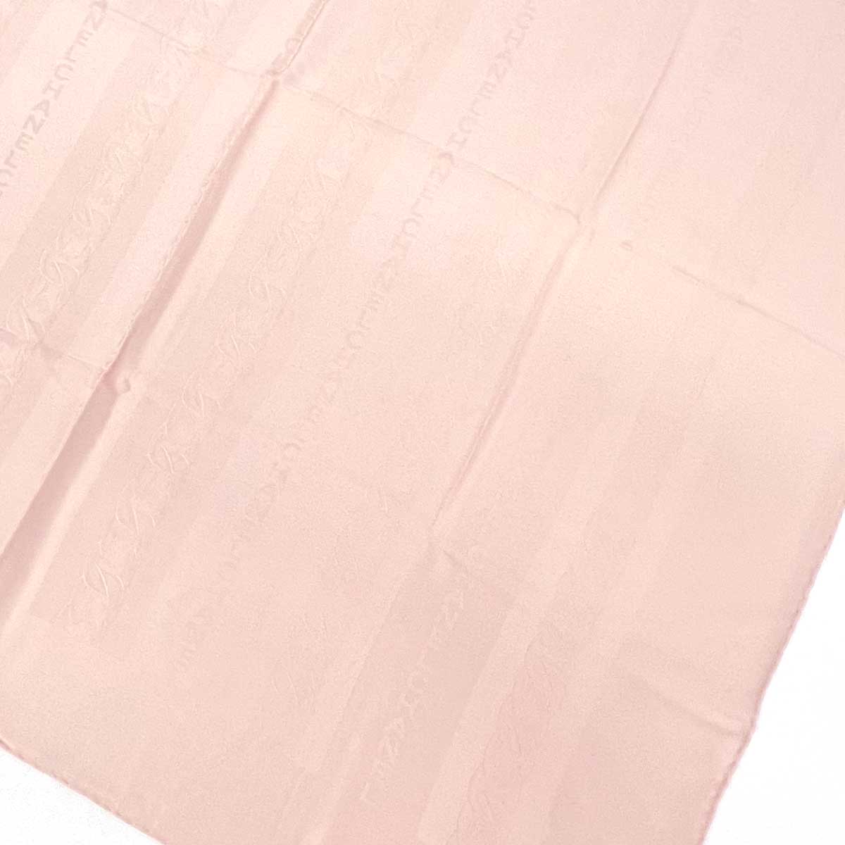 CHANEL シャネル スカーフ ピンクベージュ シルク100% ロゴ レディース イタリア製 服飾小物 【中古】
