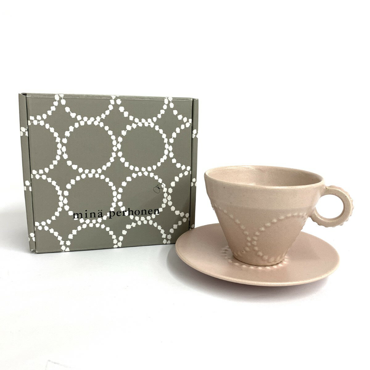 mina perhonen ミナペルホネン タンバリン カップ＆ソーサー 新品同様 ピンク 洋食器 【中古】のサムネイル