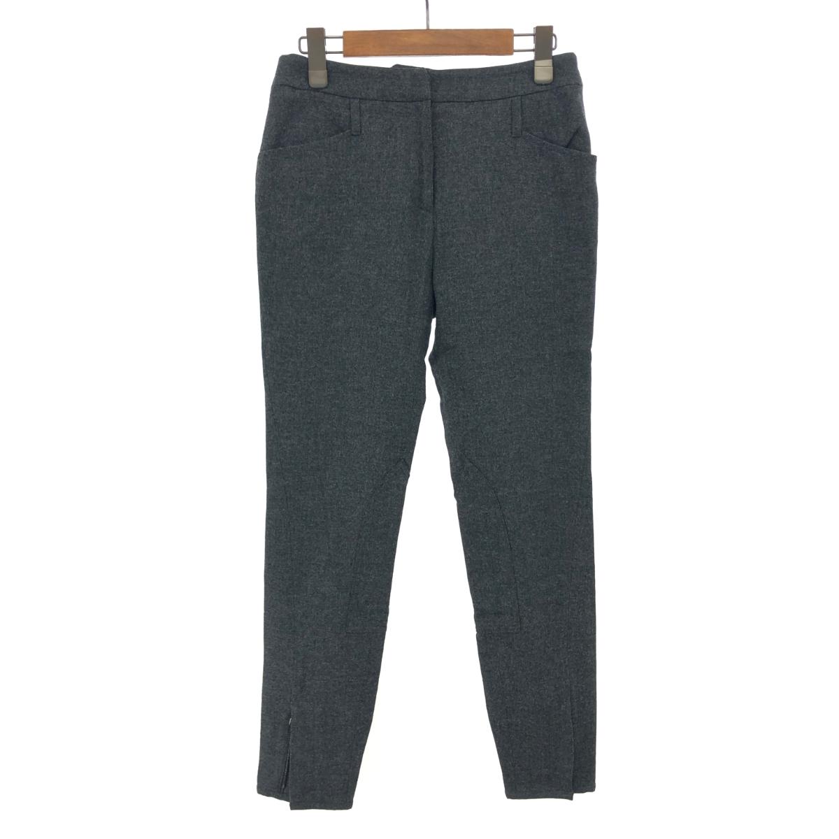 Ermanno Scervino エルマンノシェルヴィーノ ウールパンツ サイズ:40 グレー レディース 裾ジップ ボトムス 【中古】