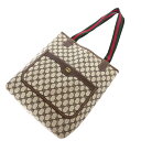 OLD GUCCI オールドグッチ シェリーライン インターロッキングG トートバッグ 002 123 6487 ベージュ PVC GGスプリーム ユニセックス...
