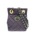 COLOMBO コロンボ ショルダーバッグ パープル ナイロン×パイソンレザー キルティング レディース ヴィンテージ イタリア製 bag 鞄 【中古】