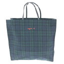 【20%OFFクーポン】★無制限&全員対象★ 7月31日〆【202505】 agnes b. アニエスベー トートバッグ ネイビー タータンチェック ロゴ刺繍 ...