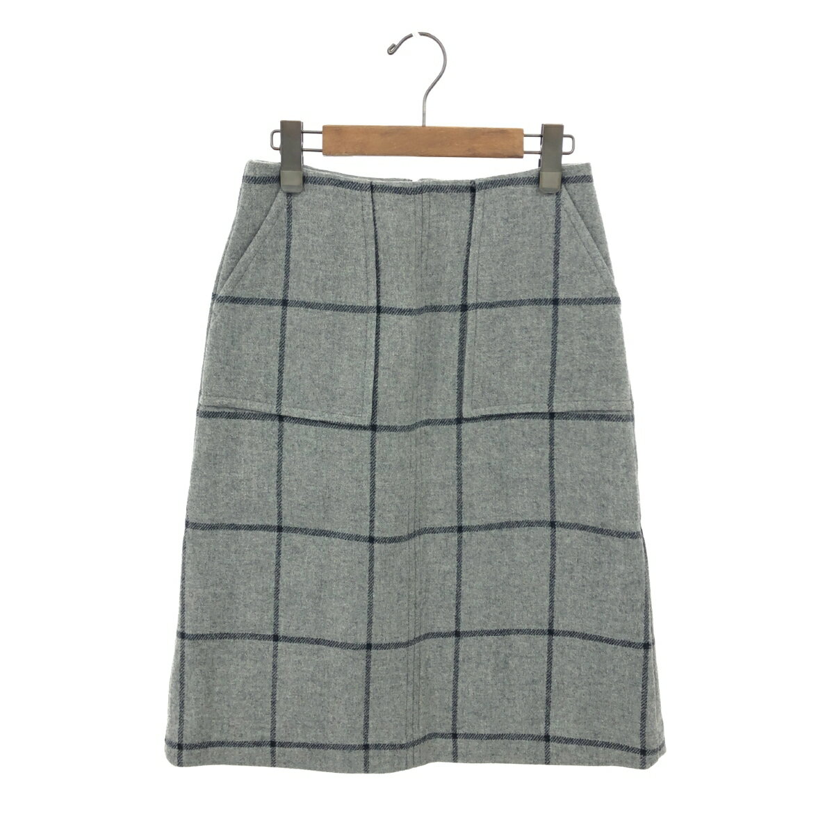 MACKINTOSH PHILOSOPHY マッキントッシュフィロソフィー チェック柄スカート 未使用品 サイズ:38 グレー レディース ボトムス 【中古】