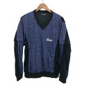 Dance With Doragon ダンスウィズドラゴン ペイズリー ゴルフウェア プルオーバー サイズ:3 パープル メンズ スポーツウェア 【中古】