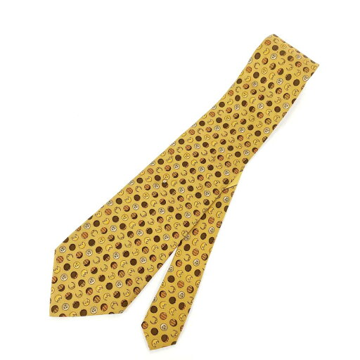 Salvatore Ferragamo サルヴァトーレフェラガモ ネクタイ マスタード シルク100% 月 ムーン メンズ イタリア製 ビジネス 服飾小物 【中古】 Salvatore Ferragamo サルヴァトーレフェラガモ ネクタイ マスタード シルク100% 月 ムーン メンズ イタリア製 ビジネス 服飾小物 【中古】