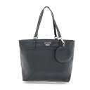 GUESS ゲス トートバッグ 良好 ブラック PVC フェイクレザー 3室 レディース 肩掛け bag 鞄 【中古】