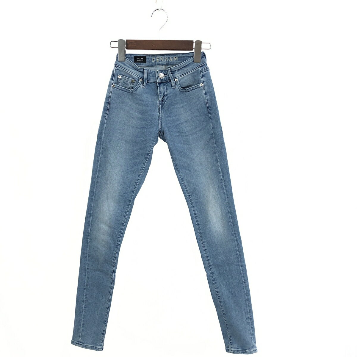DENHAM デンハム デニムパンツ サイズ:22 SHARP BLFM6YI ブルー レディース ボトムス スキニーフィットブルー 【中古】