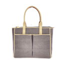 NINA RICCI ニナリッチ トートバッグ グレー PVC 3室 ロゴ型押し レディース bag 鞄 【中古】
