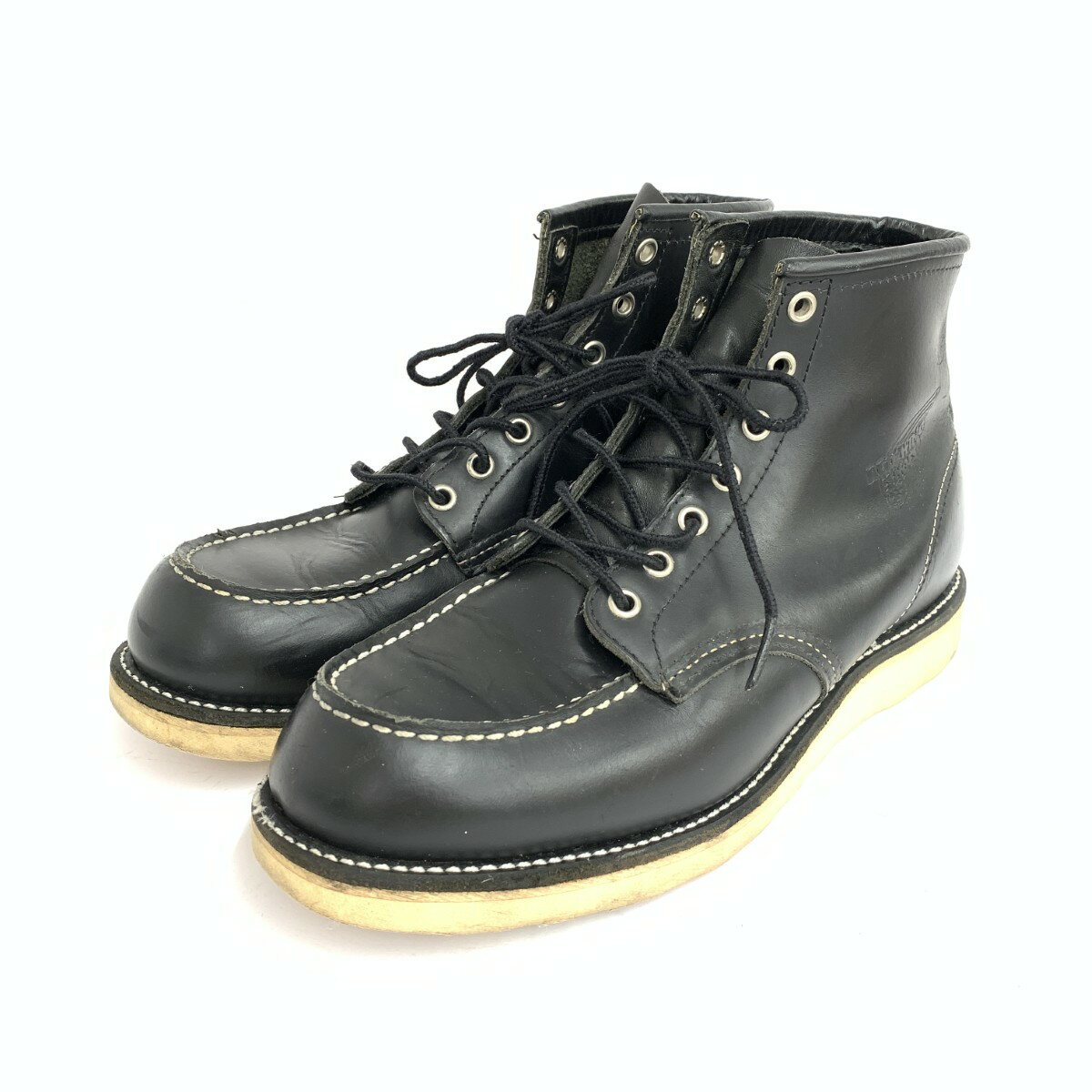 RED WING レッドウィング 6-inch Classic Moc ブーツ US9 8179 ブラック レザー アイリッシュセッター メンズ 靴 ワークブーツ 【中古】
