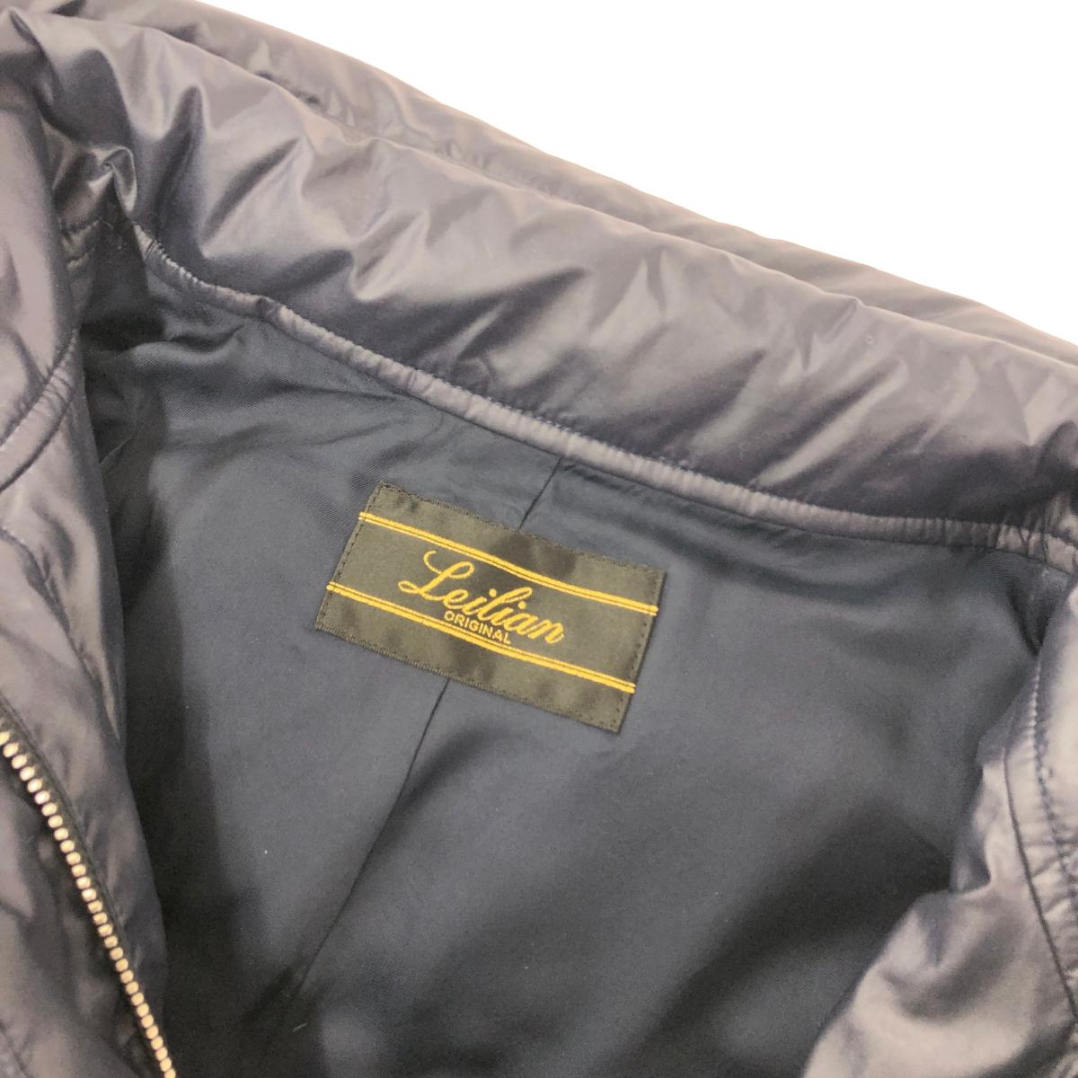 LEILIAN レリアン ダウンジャケット サイズ:7 ネイビー レディース ダウンコート/ブルーフォックスファー付 アウター 【中古】