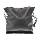 BARCOS バルコス ショルダーバッグ ブラック スプリットレザー 巾着 レディース 斜め掛け bag 鞄 【中古】