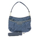 Christian olivier クリスチャンオリビエ 2WAYバッグ 美品 ネイビー ナイロン モノグラム レディース 多機能 bag 鞄 【中古】