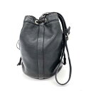 agnes b. アニエスベー ショルダーバッグ ブラック レザー 巾着 レディース ヴィンテージ 斜め掛け bag 鞄 【中古】