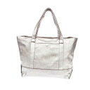 perche ペルケ トートバッグ シルバーカラー レザー レディース 肩掛け bag 鞄 【中古】