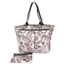 【20%OFFクーポン】★無制限&全員対象★【202507】 LeSportsac レスポートサック トートバッグ ピンク ナイロン 妖精柄 レディース bag 鞄 【中古】