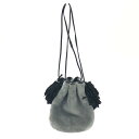 LUDLOW ラドロー 巾着トートバッグ グレー ムートンファー レディース bag 鞄 【中古】