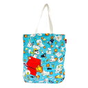 PEANUTS×ROOTOTE ルートート×ピーナッツ トートバッグ 美品 ブルー キャンバス スヌーピー レディース 肩掛け bag 鞄 【中古】