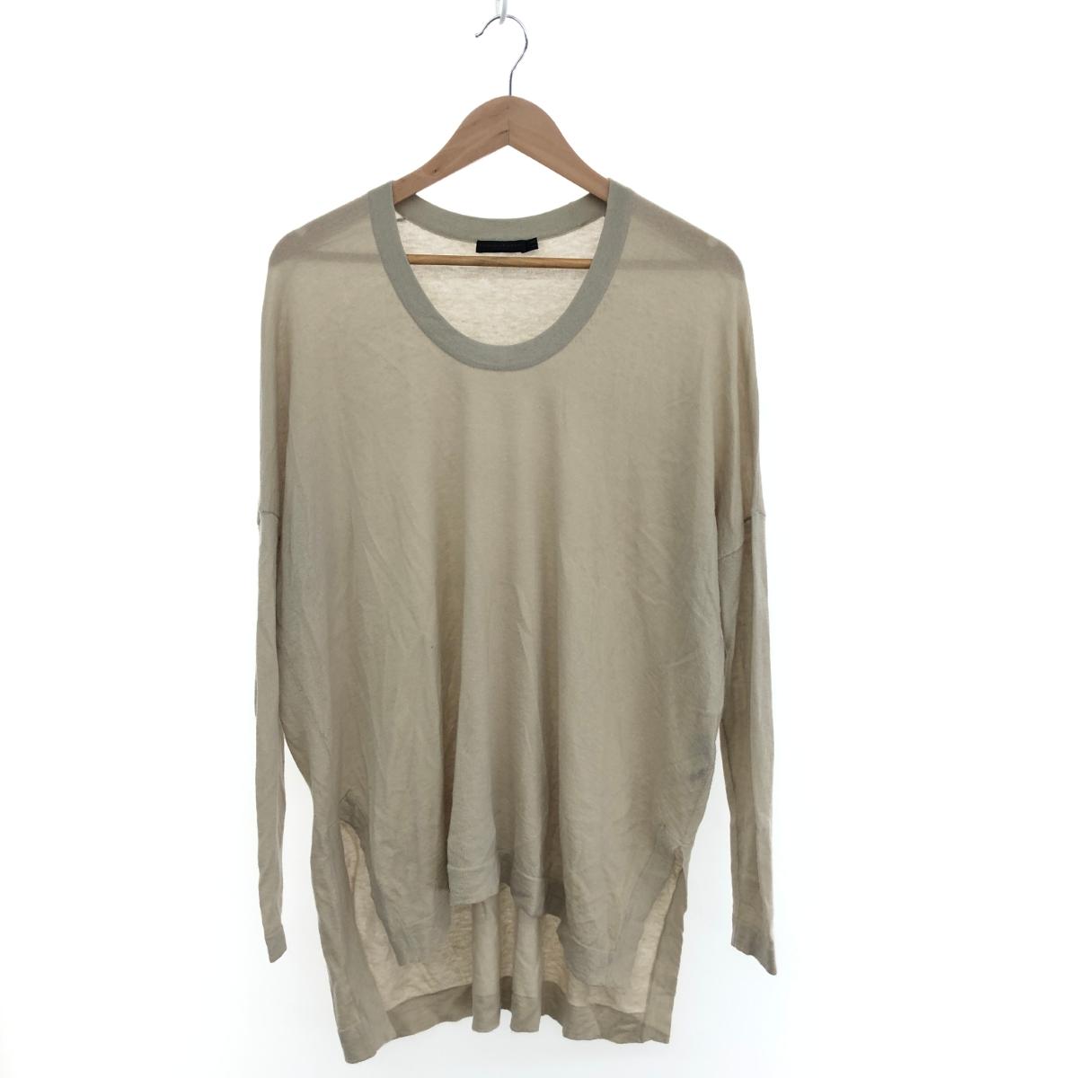 DONNAKARAN ダナキャラン 長袖ニット サイズ:P ベージュ カシミヤ レディース トップス 薄手ニット 【中古】