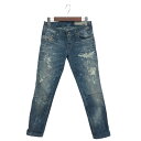 DIESEL ディーゼル デニムパンツ サイズ:W25L30 ブルー レディース ジョグジーンズ ダメージ加工 【中古】(4)