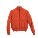 RALPH LAUREN ラルフローレン キルティングダウンジャケット サイズ:9 オレンジ レディース アウター 【中古】