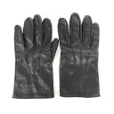 GUCCI グッチ 手袋 9 ブラック レザー×カシミヤ1 ユニセックス glove グローブ 服飾小物 【中古】