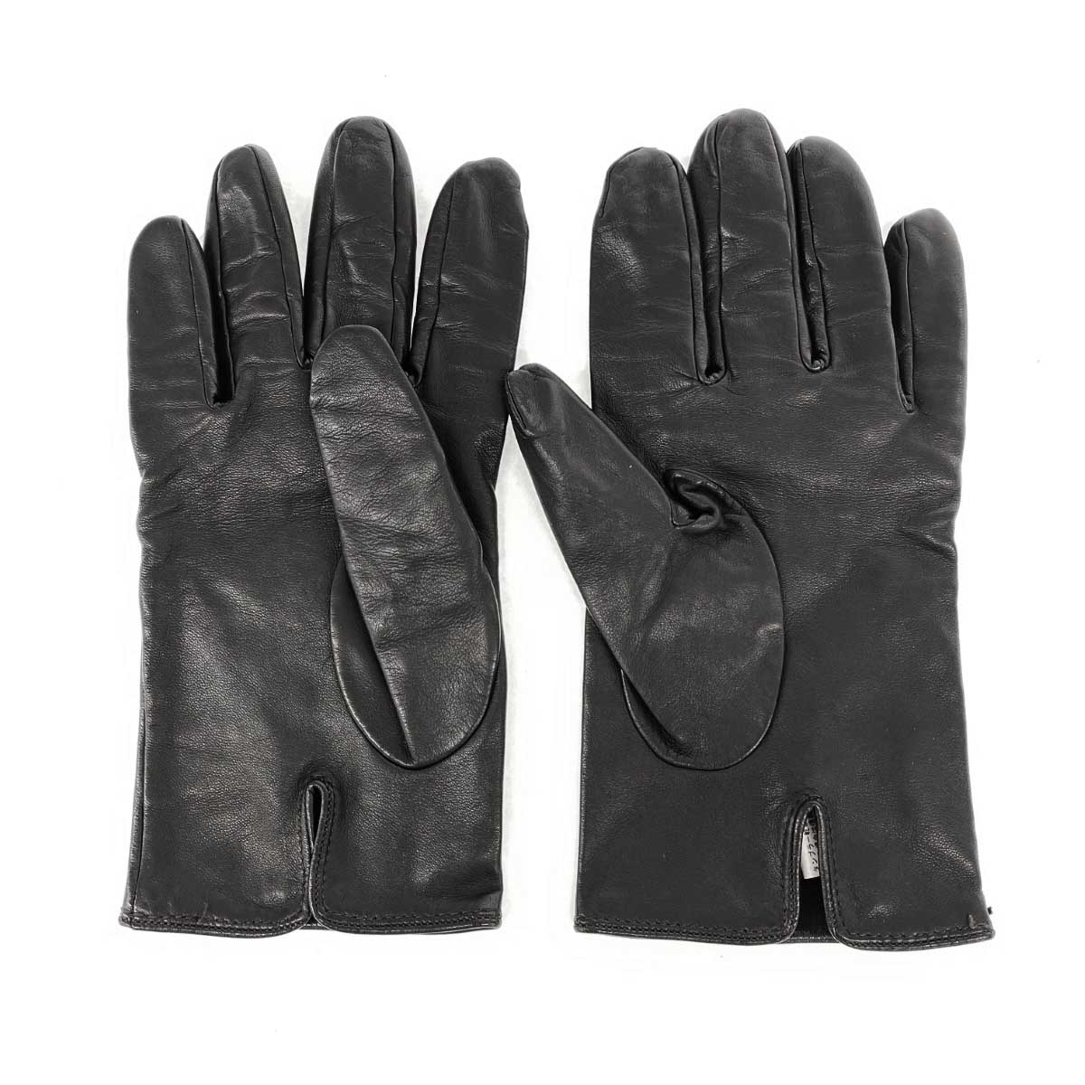 GUCCI グッチ 手袋 9 ブラック レザー×カシミヤ1 ユニセックス glove グローブ 服飾小物 【中古】