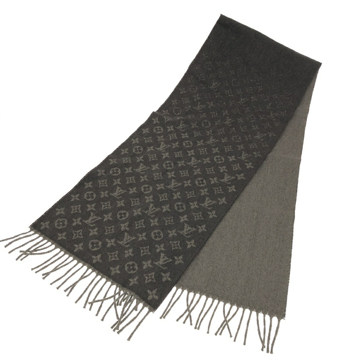 LOUIS VUITTON ルイヴィトン モノグラムグラディエント マフラー 良好 M70258 ブラウン カシミア50% ユニセックス ストール 服飾小物 【中古】