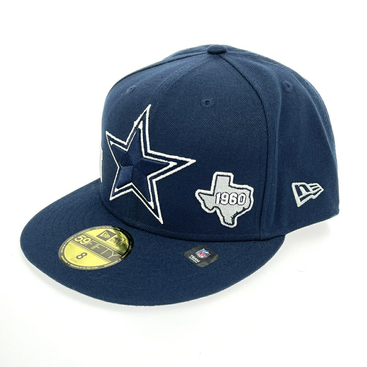 NEW ERA ニューエラ 59fifty ダラスカウボーイズ キャップ 美品 サイズ:8 ネイビー レディース 帽子 ハット hat 服飾小物 【中古】