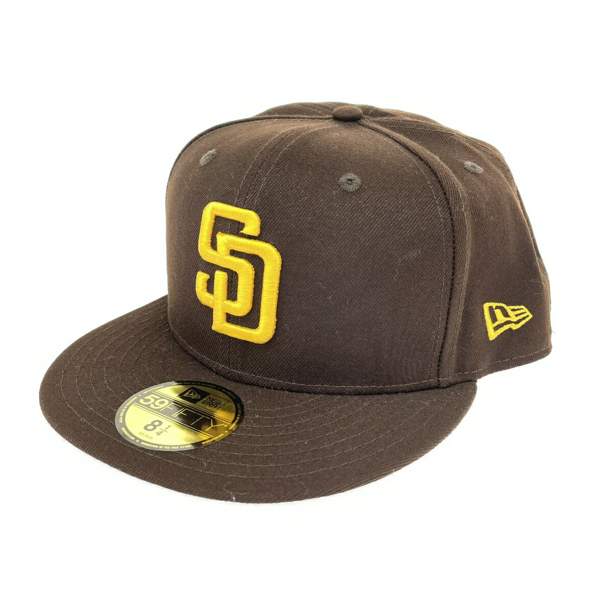 NEW ERA ニューエラ 59fifty サンディエゴパドレス キャップ 美品 サイズ:8 4/1 ブラウン メンズ 帽子 ハット hat 服飾小物 【中古】