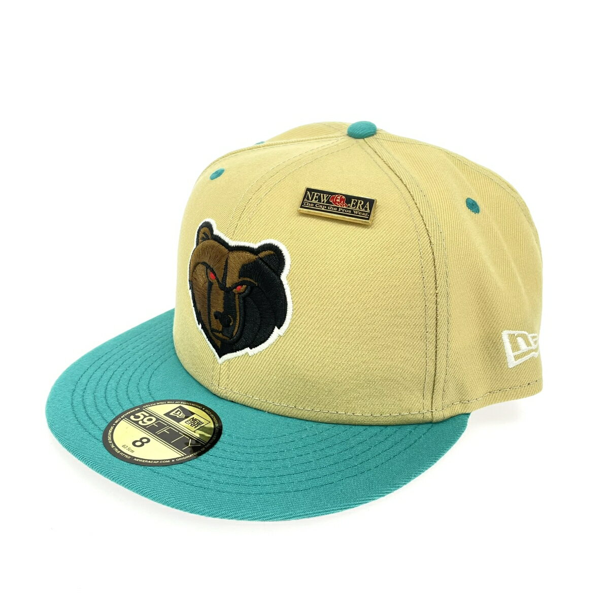 NEW ERA ニューエラ 59fifty メンフィスグリズリーズ キャップ 美品 サイズ:8 グリーン/ベージュ メンズ 帽子 ハット hat 服飾小物 【中古】