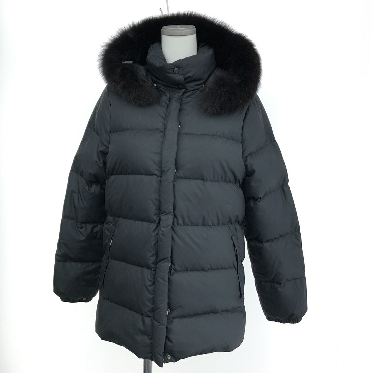 MONCLER モンクレール ダウンジャケット サイズ:00 ブラック レディース アウター 茶タグ 【中古】