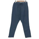 TRAVAIL MANUEL トラバイユマニュアル ペグパンツ ストレッチデニム サイズ:M TM5012-192 ネイビー レディース ボトムス 【中古】