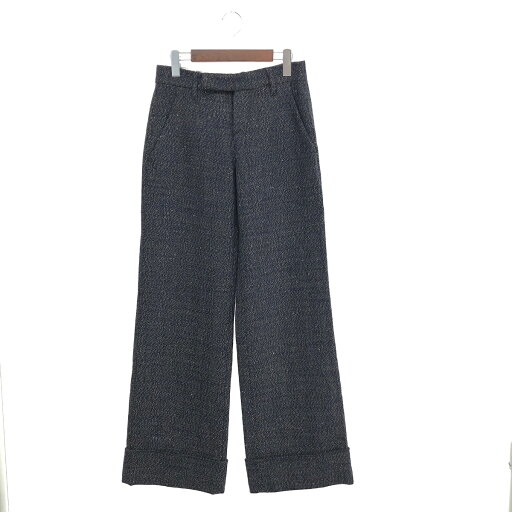 MARNI マルニ ワイドパンツ サイズ:38 ネイビー/ベージュ カシミヤ レディース ボトムス ツイード 【中古】 MARNI マルニ ワイドパンツ サイズ:38 ネイビー/ベージュ カシミヤ レディース ボトムス ツイード 【中古】