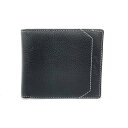 CROCODILE クロコダイル 財布 美品 ブラック レザー 二つ折り メンズ ウォレット 服飾小物 【中古】(4)