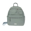 BARCOS バルコス アメリ リュック 美品 ライトブルー シュリンクレザー レディース リュックサック バックパック bag 鞄 【中古】