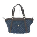 russet ラシット トートバッグ 良好 ネイビー ナイロン モノグラム レディース bag 鞄 【中古】