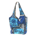 nani ISLAND ナニアイランド ハワイアントートバッグ 美品 ブルー/ベージュ コットン リバーシブル レディース bag 鞄 【中古】