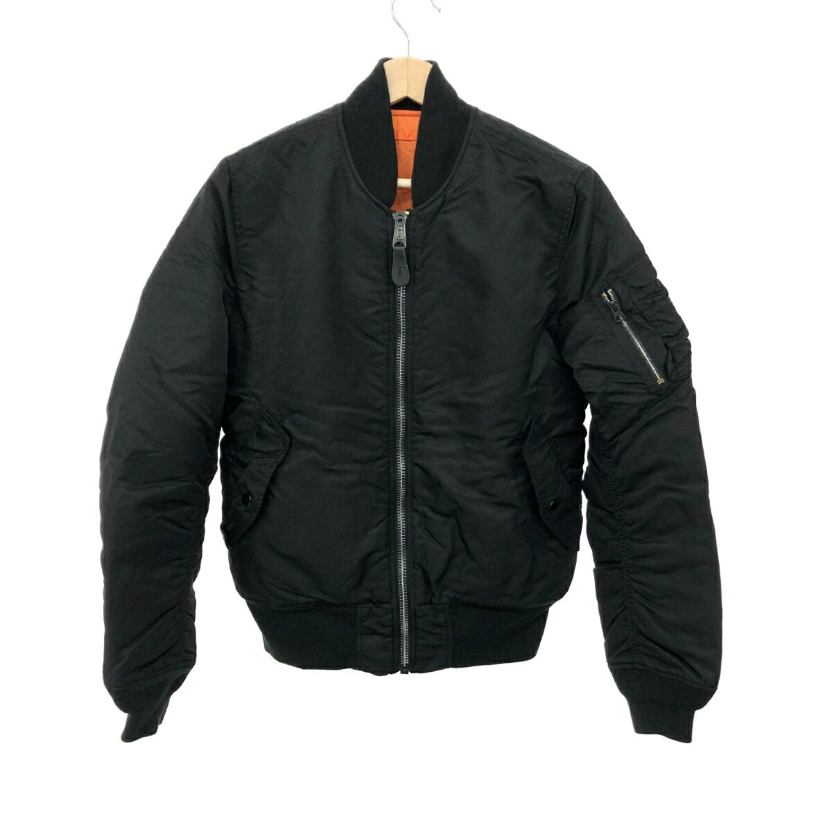 ALPHA INDUSTRIES アルファインダストリーズ リバーシブル フライト ジャケット サイズ:M ブラック メンズ アウター 【中古】