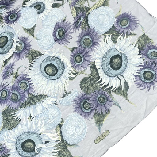 Salvatore Ferragamo サルヴァトーレフェラガモ ストール ブルー リネン シルク1 花柄 レディース イタリア製 服飾小物 【中古】 Salvatore Ferragamo サルヴァトーレフェラガモ ストール ブルー リネン シルク1 花柄 レディース イタリア製 服飾小物 【中古】