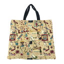 OLLEBOREBLA アルベロベロ トートバッグ 良好 ブラック/ベージュ 総柄 リバーシブル レディース bag 鞄 【中古】