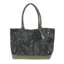 銀座かねまつ ギンザカネマツ トートバッグ 良好 カーキ ハラコ カモフラ柄 レディース bag 鞄 【中古】